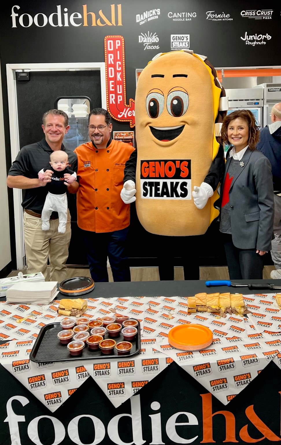 Geno's Steaks Grand Opening and Cheesesteak Cutting