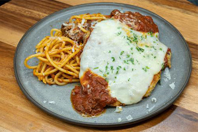 Chicken Parmesan and pasta takeout food near Barclay-Kingston, Cherry Hill, New Jersey.