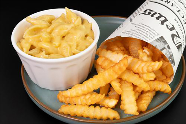 Mac & Cheese Cup with French Fries from the Kids Menu at our Ashland, Cherry Hill family friendly restaurants.