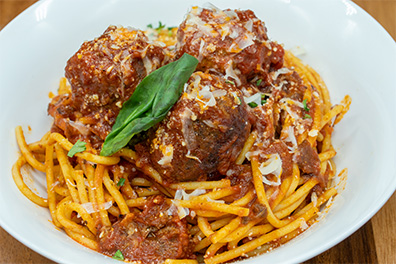 Spaghetti and Meatballs for Barclay-Kingston, Cherry Hill restaurant food delivery.