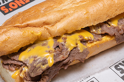 Cheesesteak made for food delivery near Cherry Hill, New Jersey.