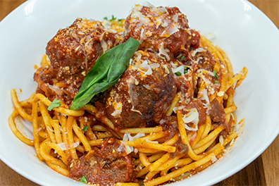 Spaghetti and Meatballs for Cherry Hill restaurant food delivery.