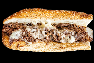 Cheesesteak made for food delivery near Lawnside, New Jersey.