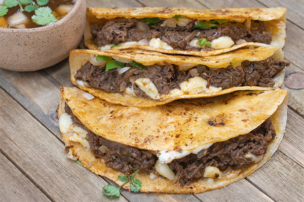 Three Beef Birria Tacos for Office Lunch near Collingswood, New Jersey.